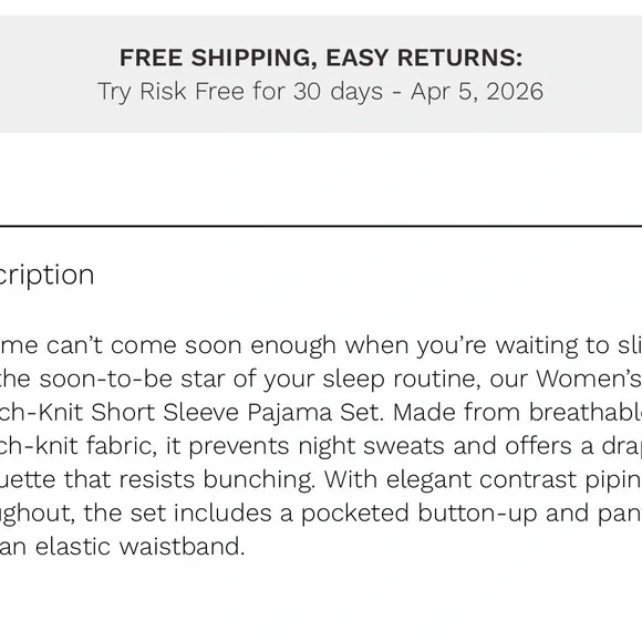 Cozy Earth Women's Bamboo Stretch-Knit Short Sleeve Pajama Set - Picture 6 of 7